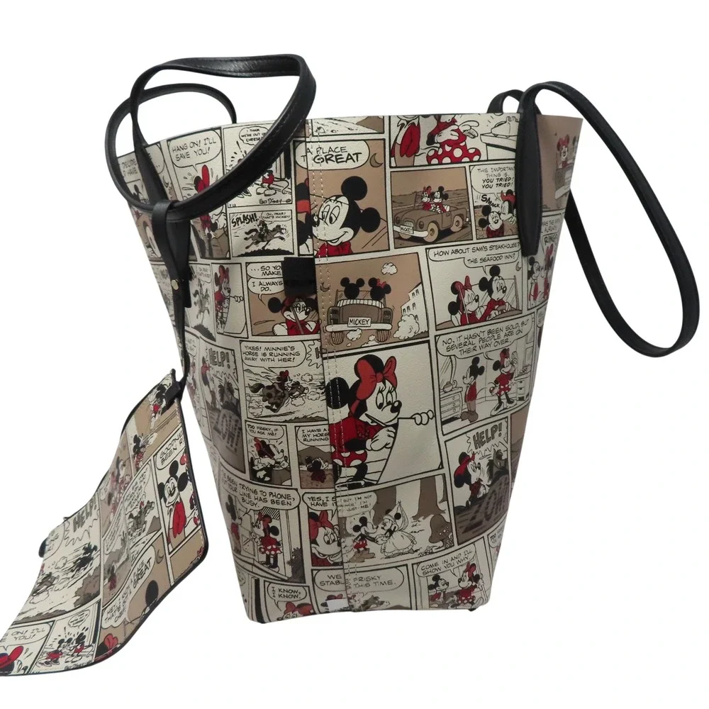 Kate Spade Disney Minnie Comic Reversible Tote Wallet Set NWT RARE LTD